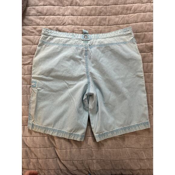 Life is Good Chino Shorts Blue Size Medium Bareback VTG Y2K Cotton Faded - Picture 7 of 10